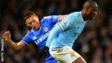Chelsea's Nemanja Matic tackles of Manchester City's Yaya Toure