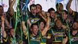 Northampton lift the Challenge Cup in 2009
