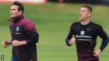 Frank Lampard and Ross Barkley of England