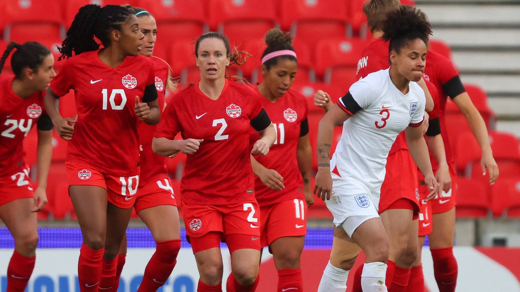 Watch England v Canada LIVE, women's international friendly score