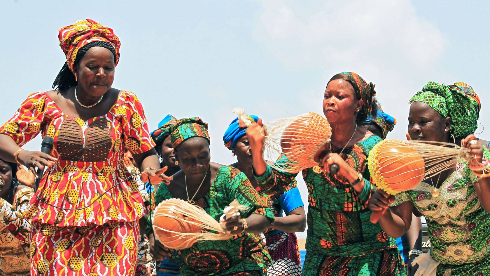 Liberian women performing - March 2017
