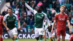 Hibs thump Aberdeen as Goodwin's exit is confirmed