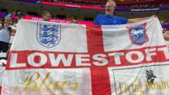 The England fans vying for position in 'flag wars'