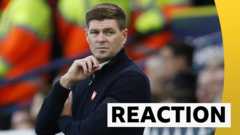 Gerrard 'frustrated' by Villa draw at Leeds