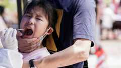 Boy being held for swab test in Wuhan