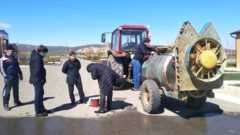 Locals helped disinfect areas in an attempt to stop the virus being transmitted
