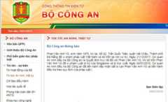Thông báo của Bộ Công an về việc bắt Phan Văn Anh Vũ