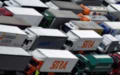 Lorries at Port of Cover