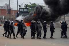 Police in Luanda on Saturday