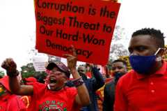 Members Cosatu marched to the National Treasury in Pretoria: