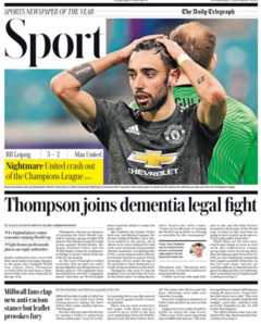 Daily Telegraph sport section