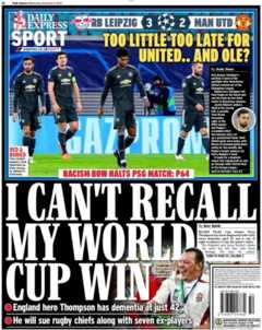 Daily Express back page