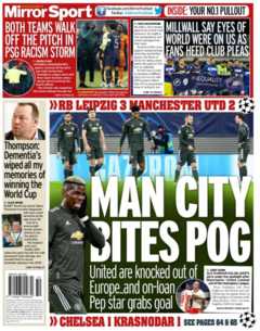 Daily Mirror back page