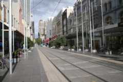 Near-empty Bourke Street Mall
