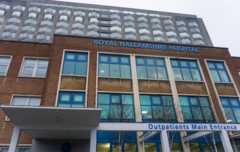 General view of Royal Hallamshire Hospital in Sheffield, England