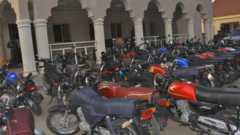 Motorbikes recovered from bandits in Zamfara state, Nigeria