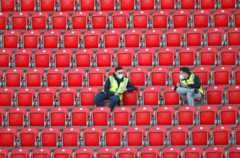 Stewards at the Stadion An der Alten Forsterei, Berlin, Germany on 17 May