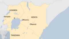 A map of Tanzania, Uganda and Kenya