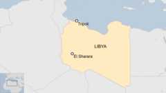A map showing El Sharara oil field in western Libya.