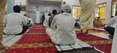 Worshippers inside Arab Boys Mosque in Mombasa, Kenya