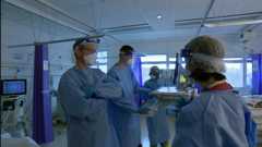 Staff in an intensive care unit