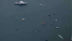 Maraakiibta ka qeyb qaadanaya baadigoobka burburka diyaaradda
