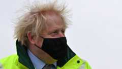 Boris Johnson seen on Thursday