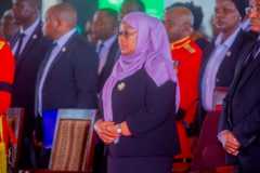 Tanzanian President Samia Suluhu during President John Magufuli burial