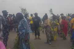 Parents of students who were abducted in Kaduna, north-western Nigeria, on 5 July , 2021. -