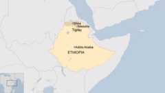 A map of Ethiopia
