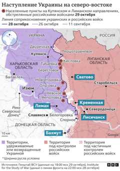 Линия фронта на востоке Украине