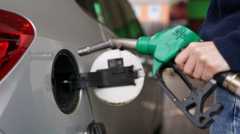 Μια αντλία καυσίμου σε χρήση