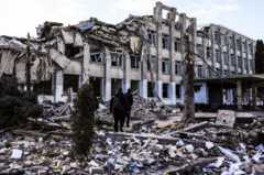 destroyed school in Zhytomyr