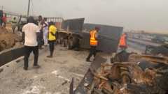 The scene of the explosion in Lagos