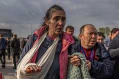 Μια τραυματισμένη γυναίκα έφθασε στη Ζαπορίζια