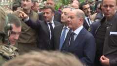 European leaders in Irpin