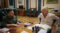 Ричард Брэнсон и Владимир Зеленский