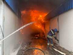 Пожар на центральном рынке в Славянске после российского удара