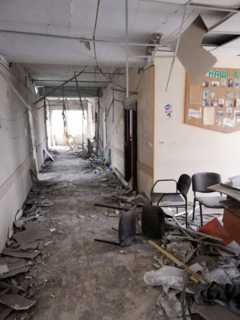 A view shows a damaged regional hospital following a shelling, amid Russia"s invasion of Ukraine, in Kherson