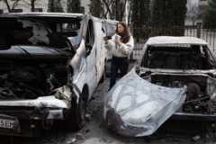 Последствия удара в Киеве