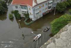 Затопленная улица в Херсонской области