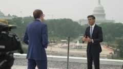 Риши Сунак во время интервью Би-би-си