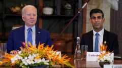 Μπάιντεν (αριστερά) Σουνάκ (δεξιά)