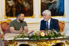 Президент Украины Владимир Зеленский и президент Чехии Петр Павел