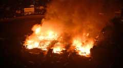 Aerial picture of fire in Wajima in Ishikawa prefecture