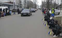 Траурная процессия на улицах Одессы