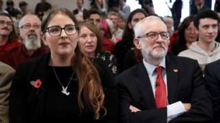 Laura Pidcock with Jeremy Corbyn