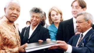 Hanif Bhamjee with Nelson Mandela