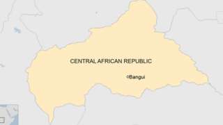 A map of the Central African Republic.