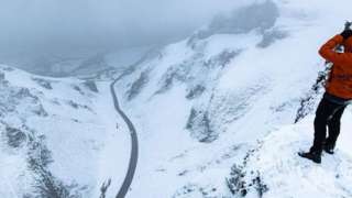 Winnats Pass snow slip